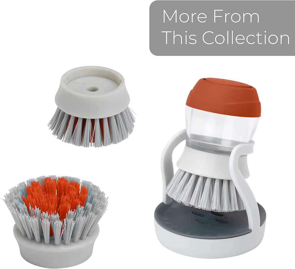 Soap Dispensing Palm Brush and Stand
