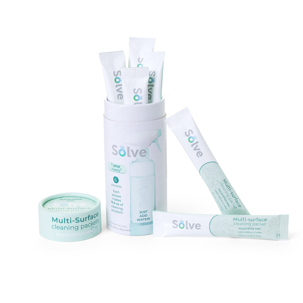 Solve™ Bottle, Cleaning Packets, & Cloth Cleaning Cloth Kit