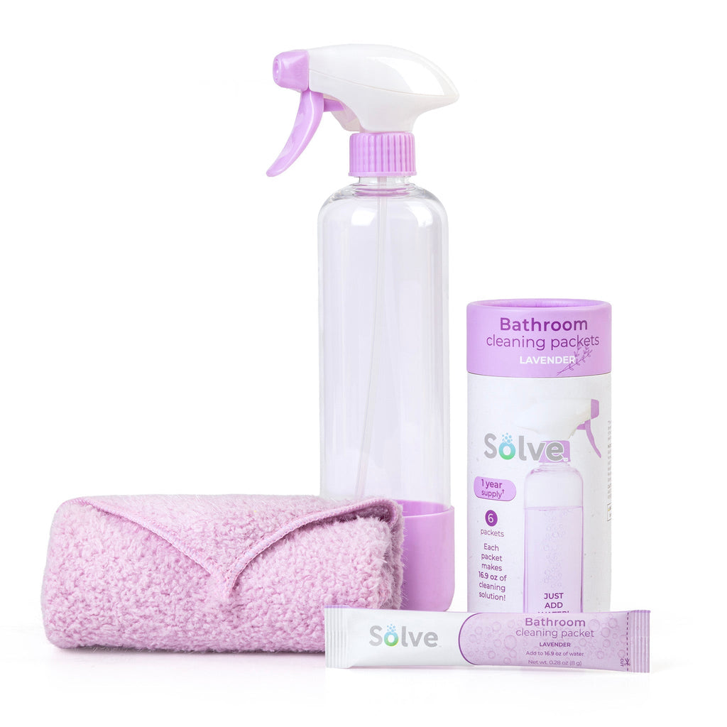Solve™ Bottle, Cleaning Packets, & Cloth Cleaning Cloth Kit