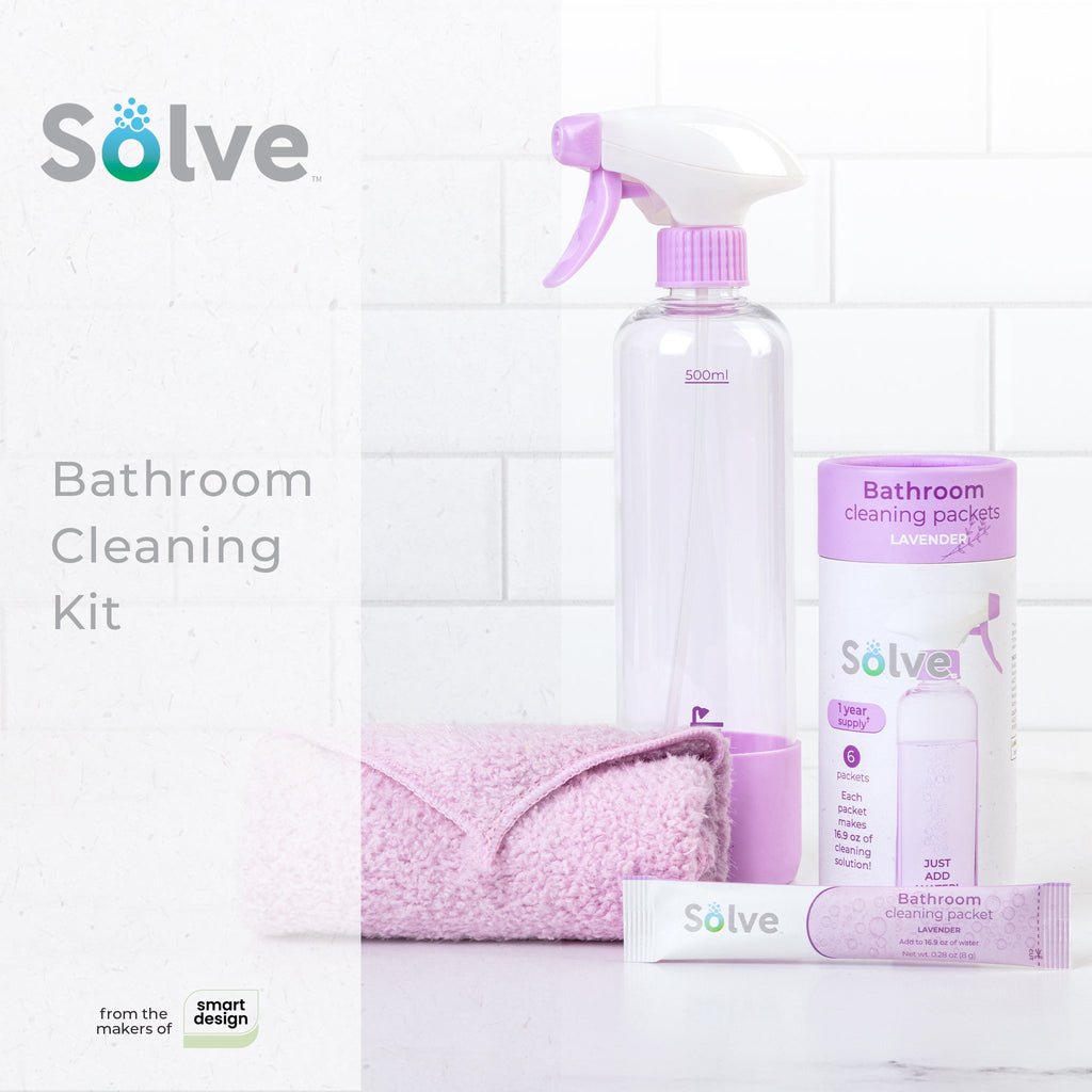 Solve™ Bottle, Cleaning Packets, & Cloth Cleaning Cloth Kit