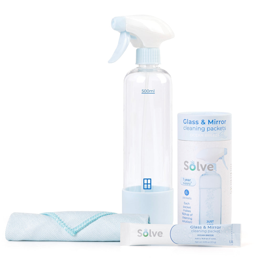 Solve™ Bottle, Cleaning Packets, & Cloth Cleaning Cloth Kit