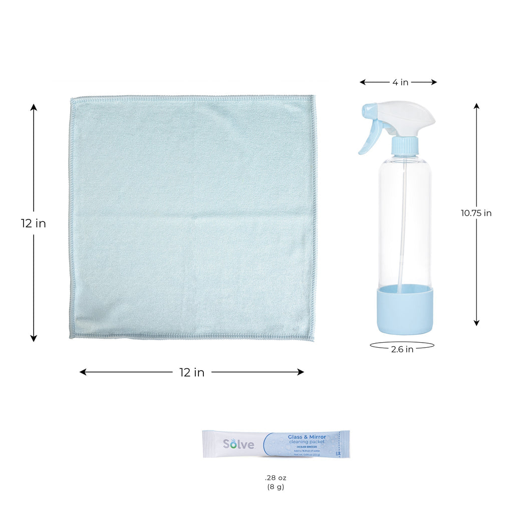 Solve™ Bottle, Cleaning Packets, & Cloth Cleaning Cloth Kit