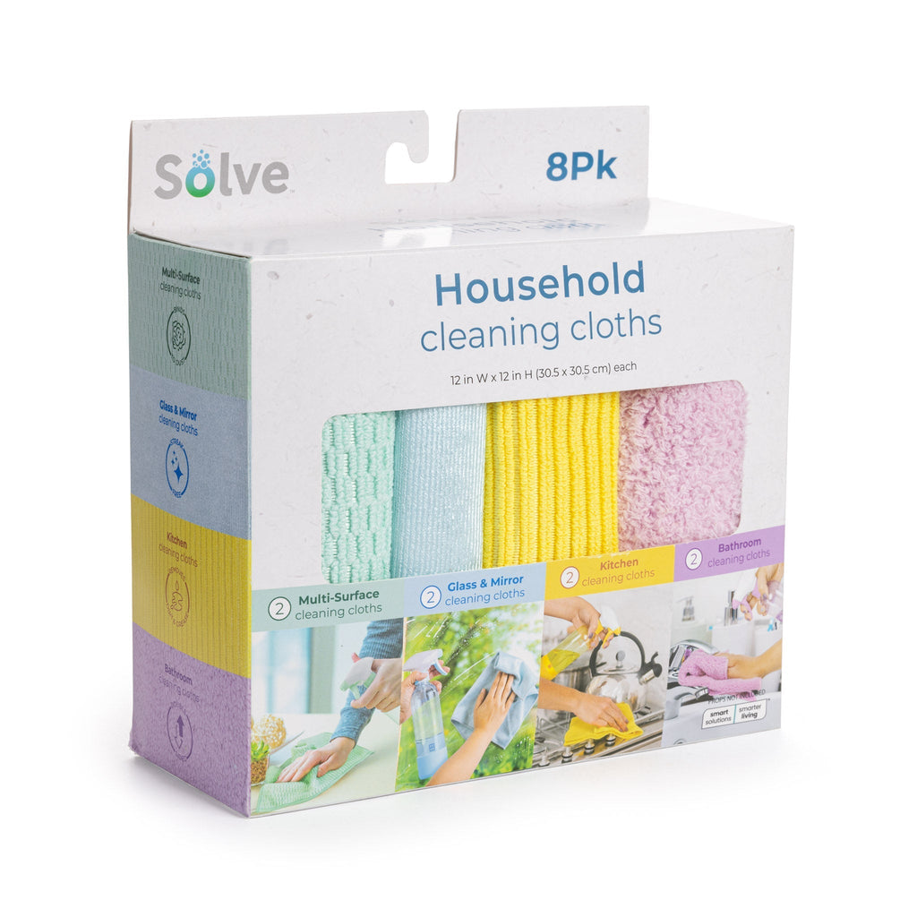 Solve™ Household Cleaning Cloths- Set of 8
