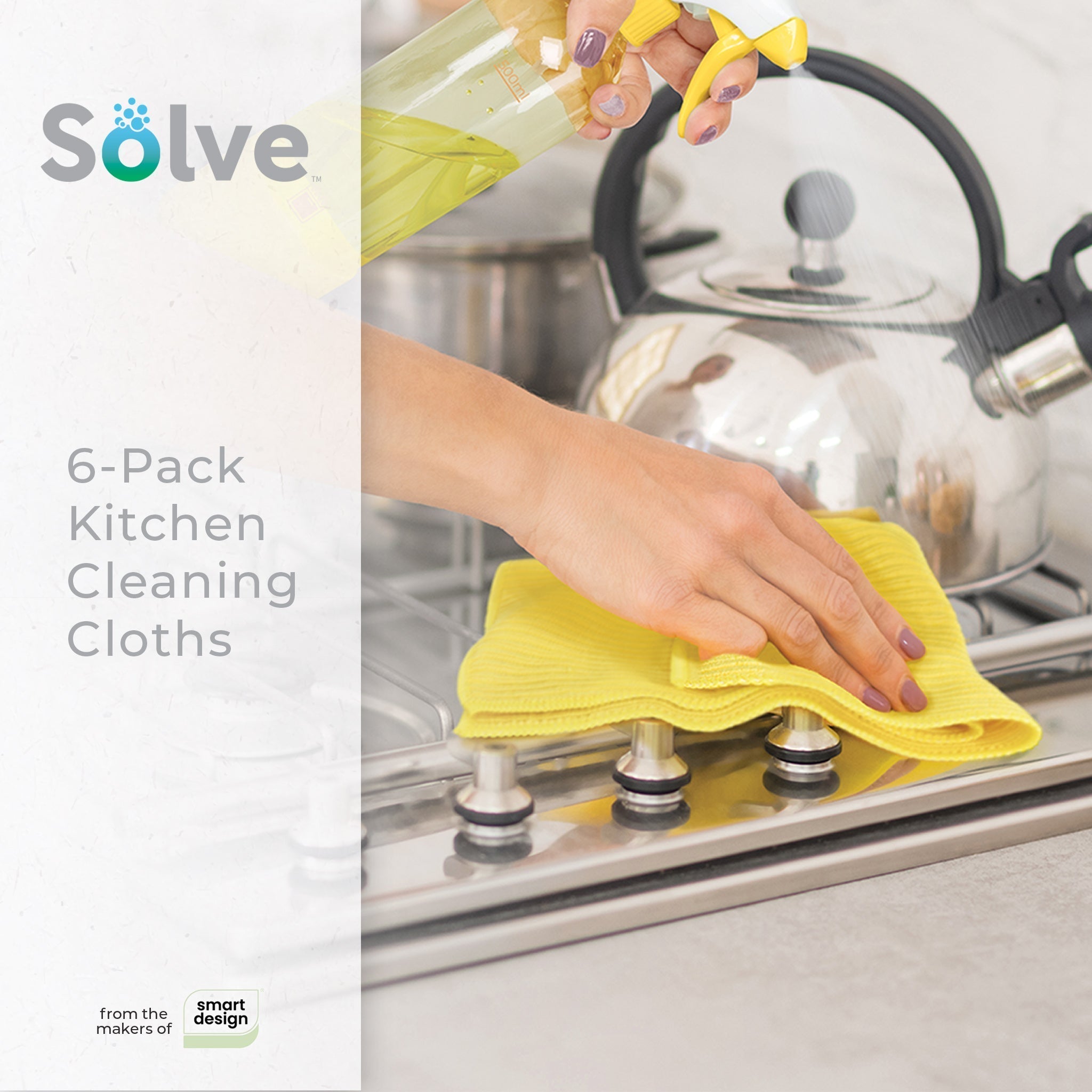 Solve™ Kitchen Cleaning Cloths – Set of 6
