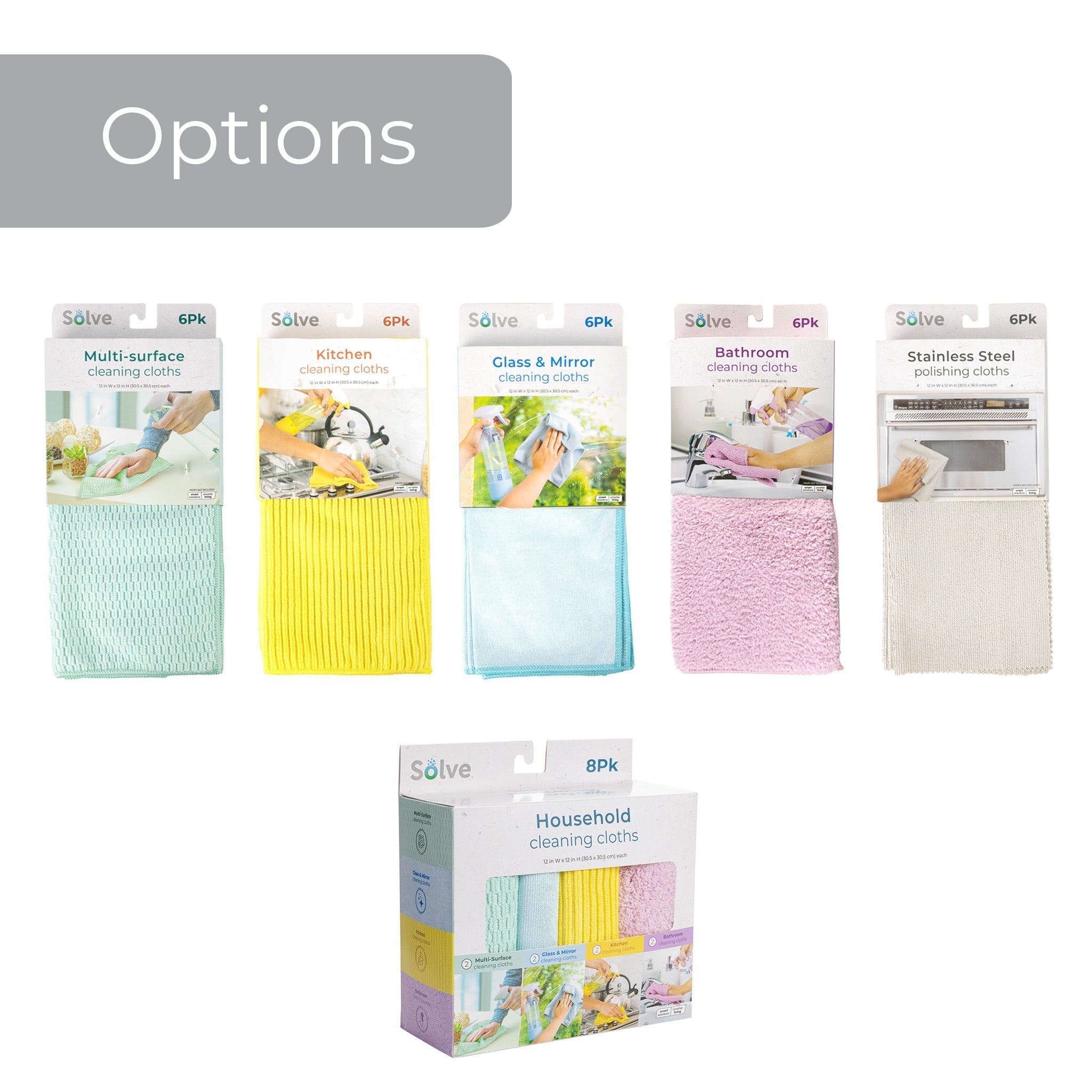 Solve™ Kitchen Cleaning Cloths – Set of 6