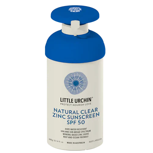 Little Urchin Natural Clear Zinc Sunscreen SPF 50+ 300g