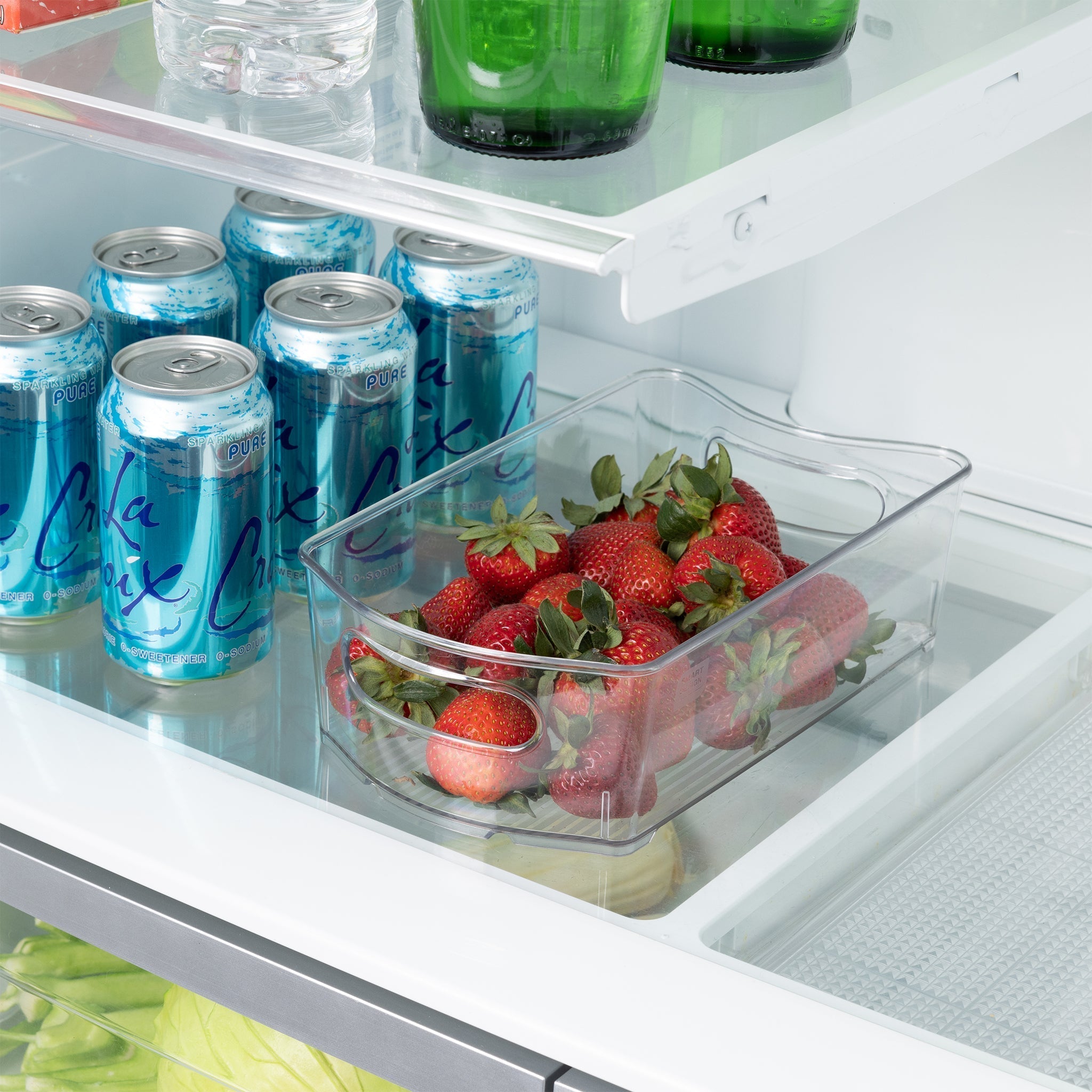 Stackable Clear Refrigerator Storage Bin with Handle - 8 pack - 6 x 10 inch