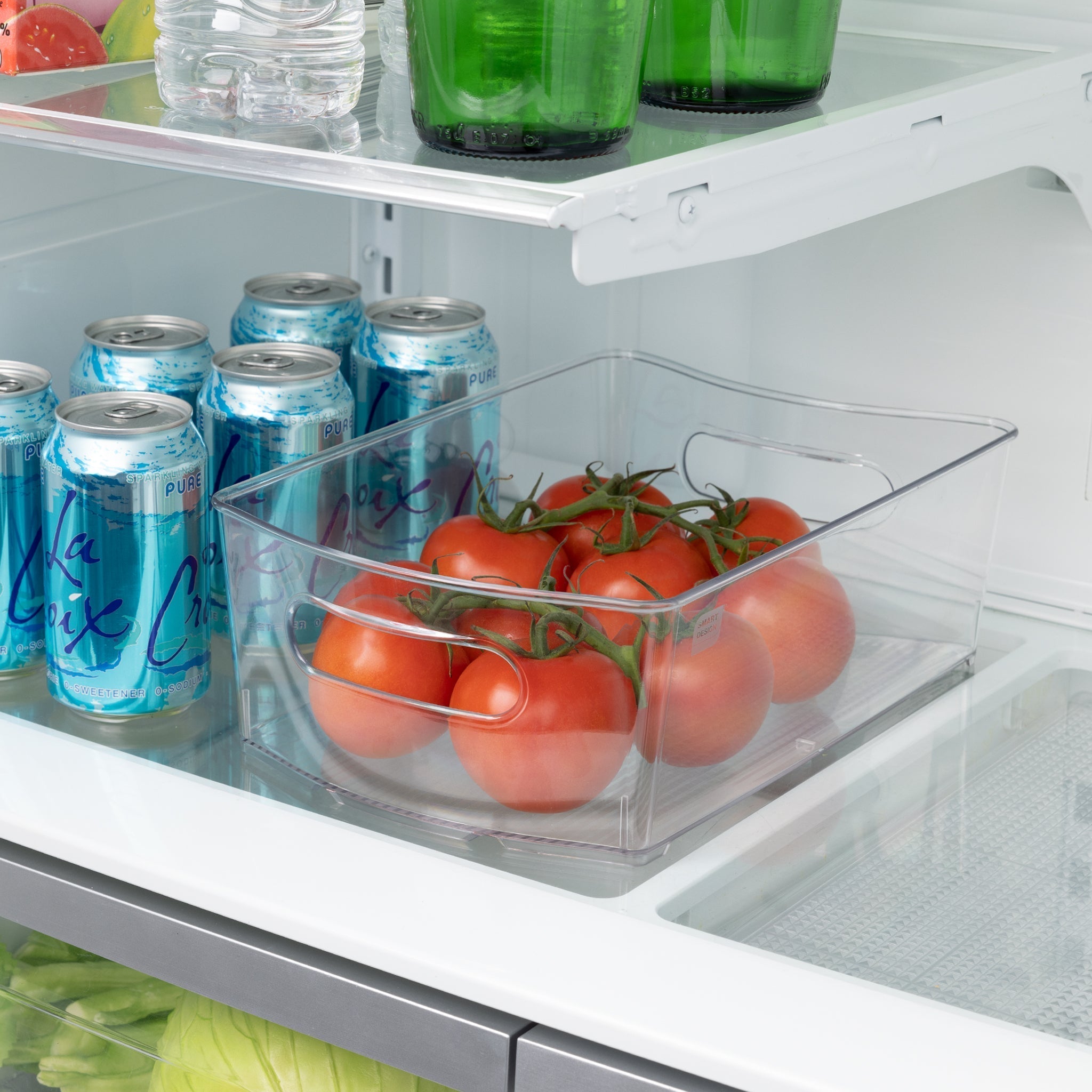 Stackable Clear Refrigerator Storage Bin with Handle - 8 pack - 8 x 12 inch