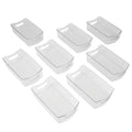 Stackable Clear Refrigerator Storage Bin with Handle - 8 pack - 8 x 14 inch