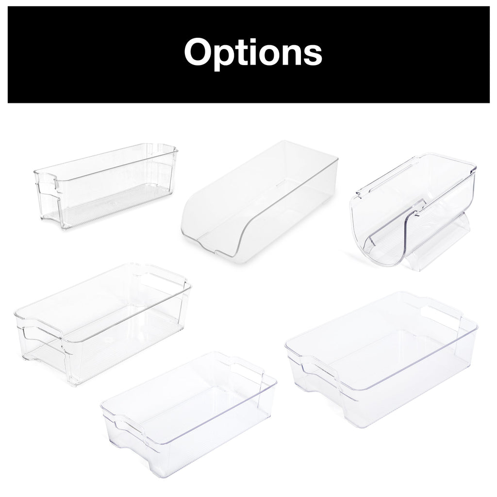 Stackable Refrigerator Bin with Handle - 8 x 12 Inch