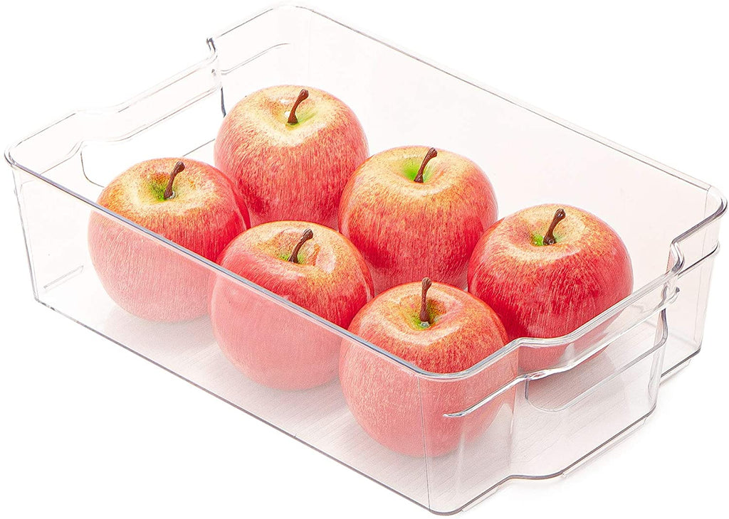 Stackable Refrigerator Bin with Handle - 8 x 12 Inch