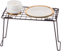 Stacking Cabinet Shelf Rack - Small (12 x 7 Inch) - Steel Metal Wire - Cupboard, Plate, Dish, Counter & Pantry Organizer Organization
