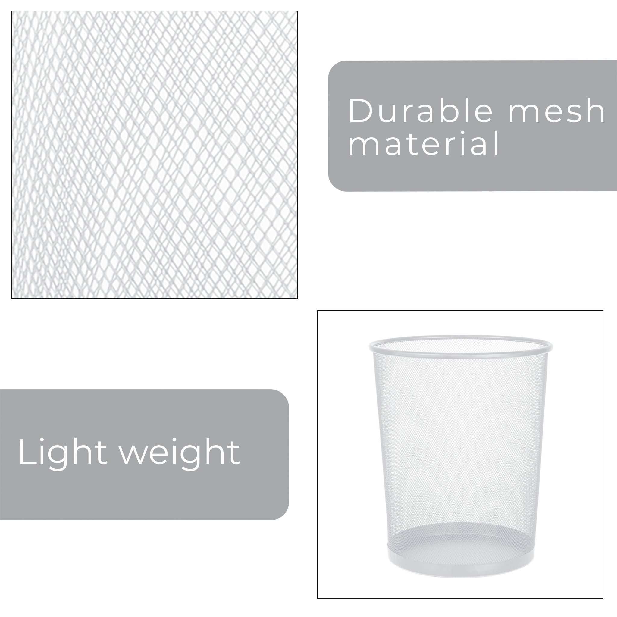 Steel Metal Mesh Waste Basket