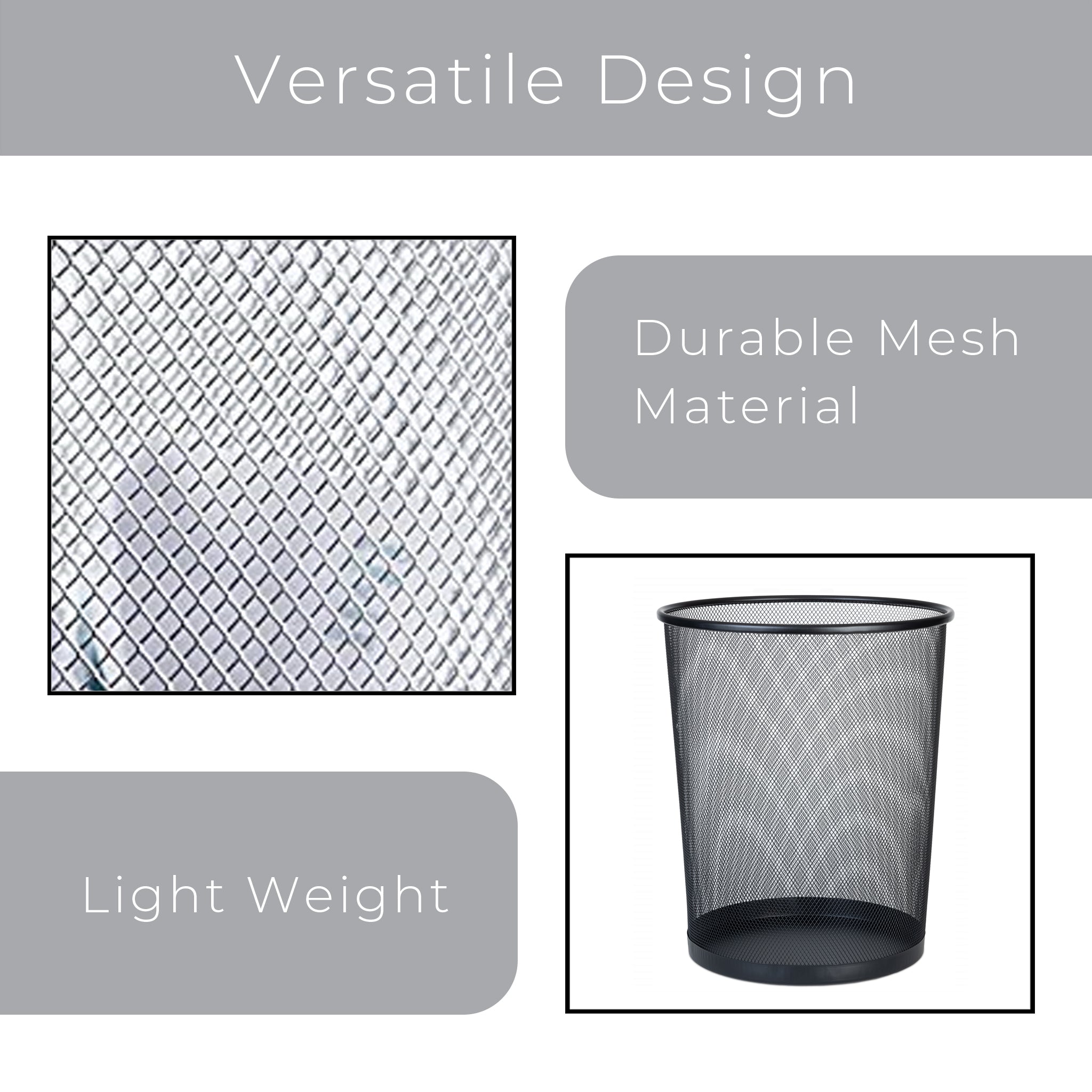 Steel Metal Mesh Waste Basket