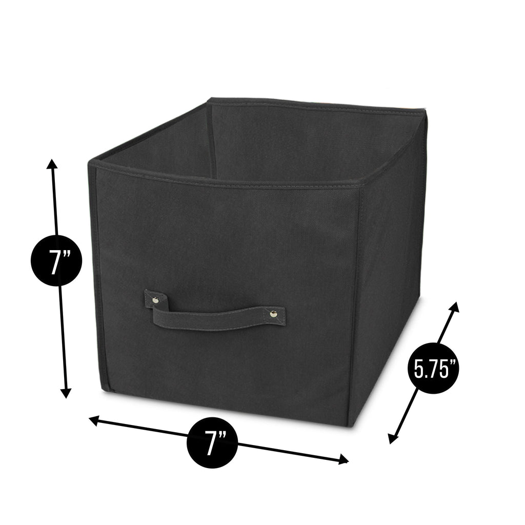 Storage Cube with Handle - 11 x 11 x 11 Inch - Black