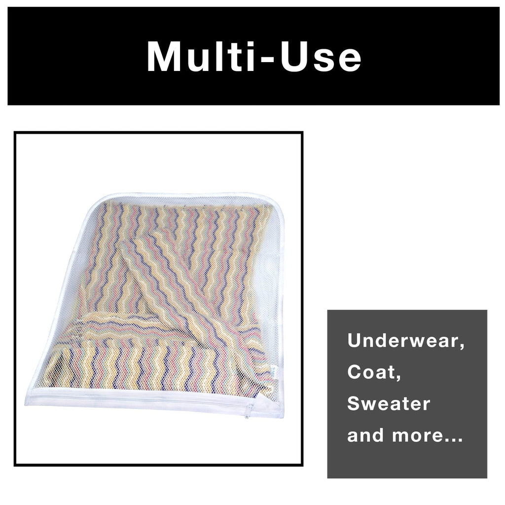 Sweater and Wash Bag with Safety Zipper - 22 x 18 Inch