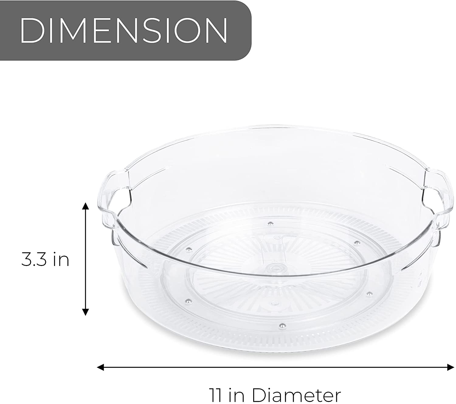 Tall Lazy Susan Spinning Turntable Organizer - 11.5 Inch