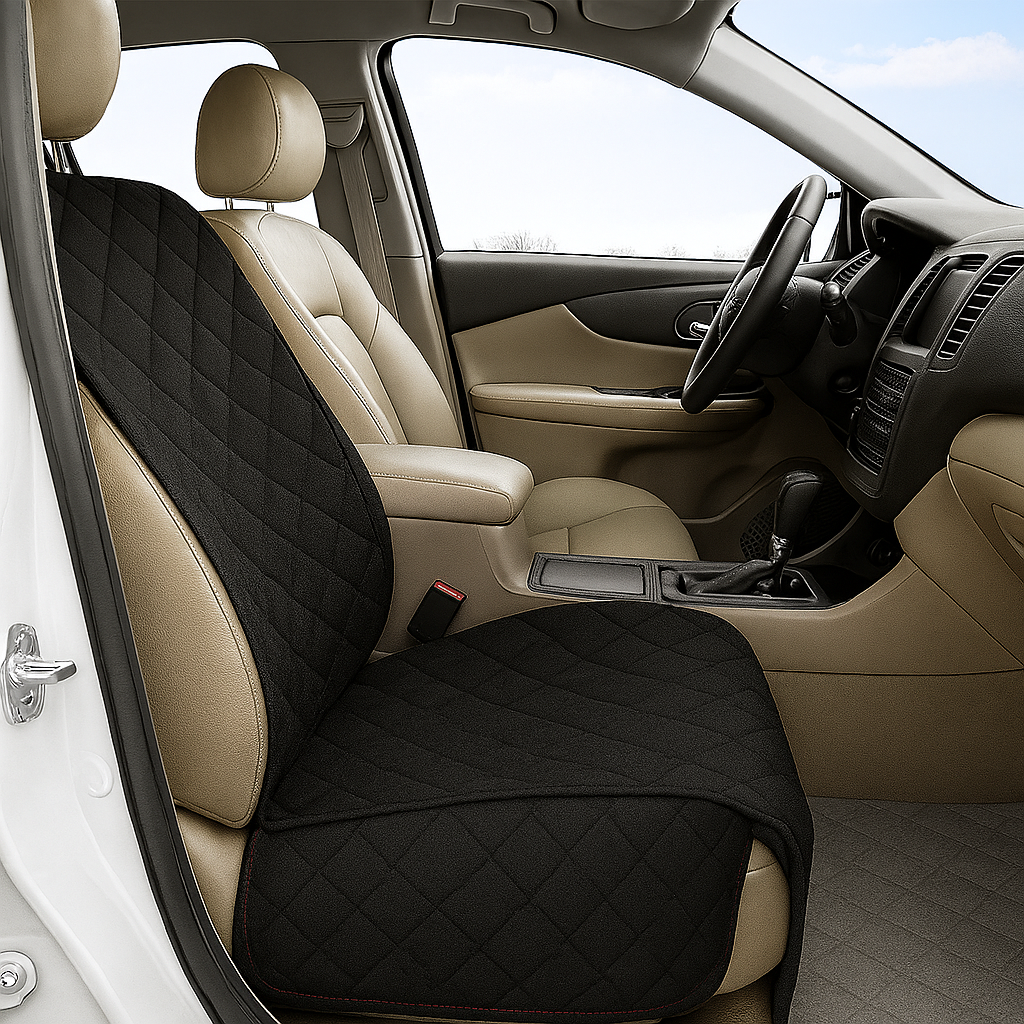 Formosa Covers Pet Single Car Seat Cover with Floor Coverage Black