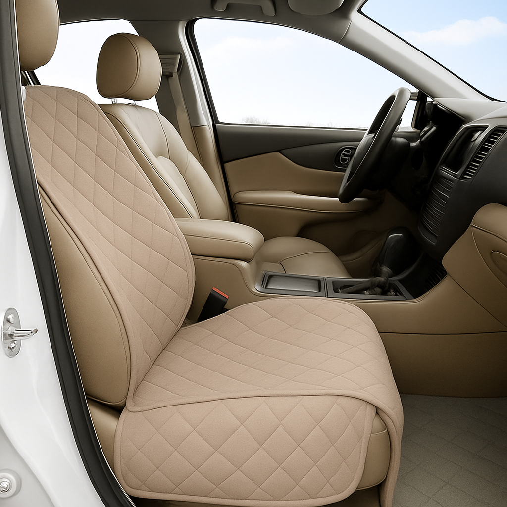 Formosa Covers Pet Single Car Seat Cover with Floor Coverage Taupe