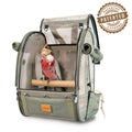 Ibiyaya Medium Size TrackPack, Backpack Bird Travel Carrier with Perch – Jungle Green