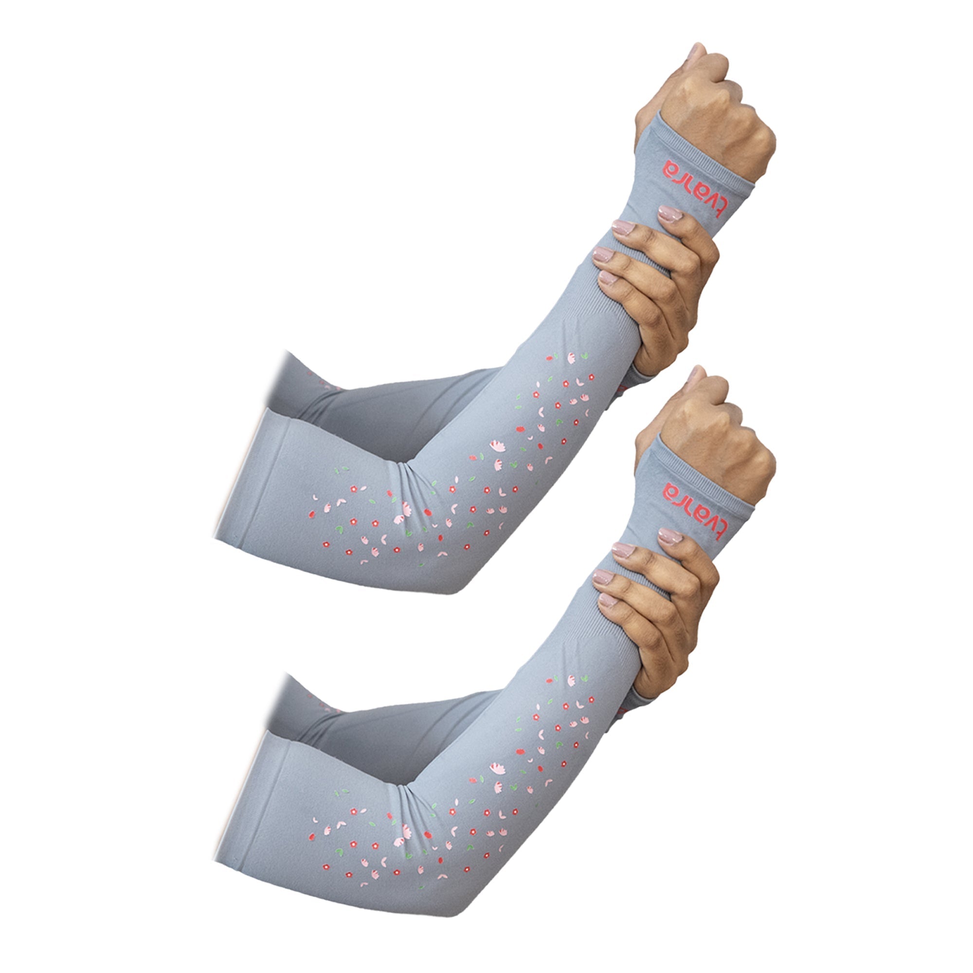 Hand Sleeves For Women | Petals Arm Sleeves - Grey