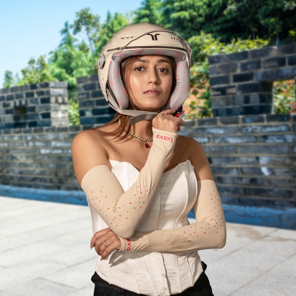 Full Arm Sleeves for Women | Petals Arm Sleeves - Skin
