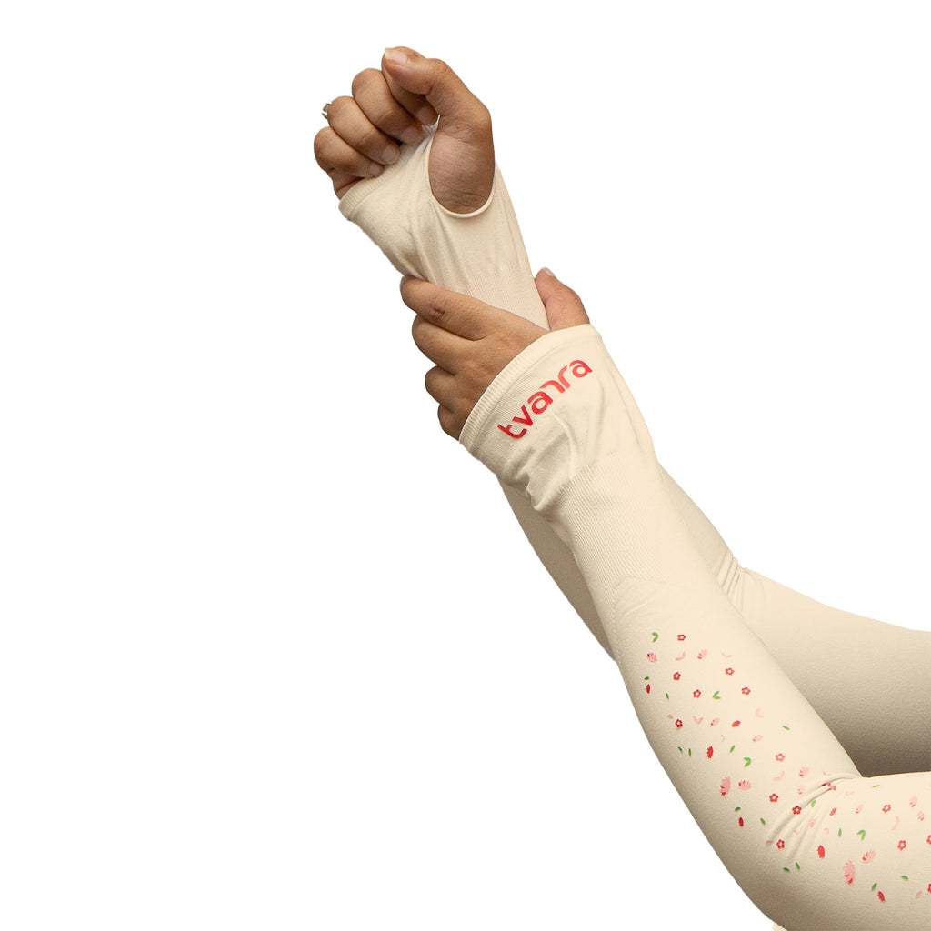 Full Arm Sleeves for Women | Petals Arm Sleeves - Skin