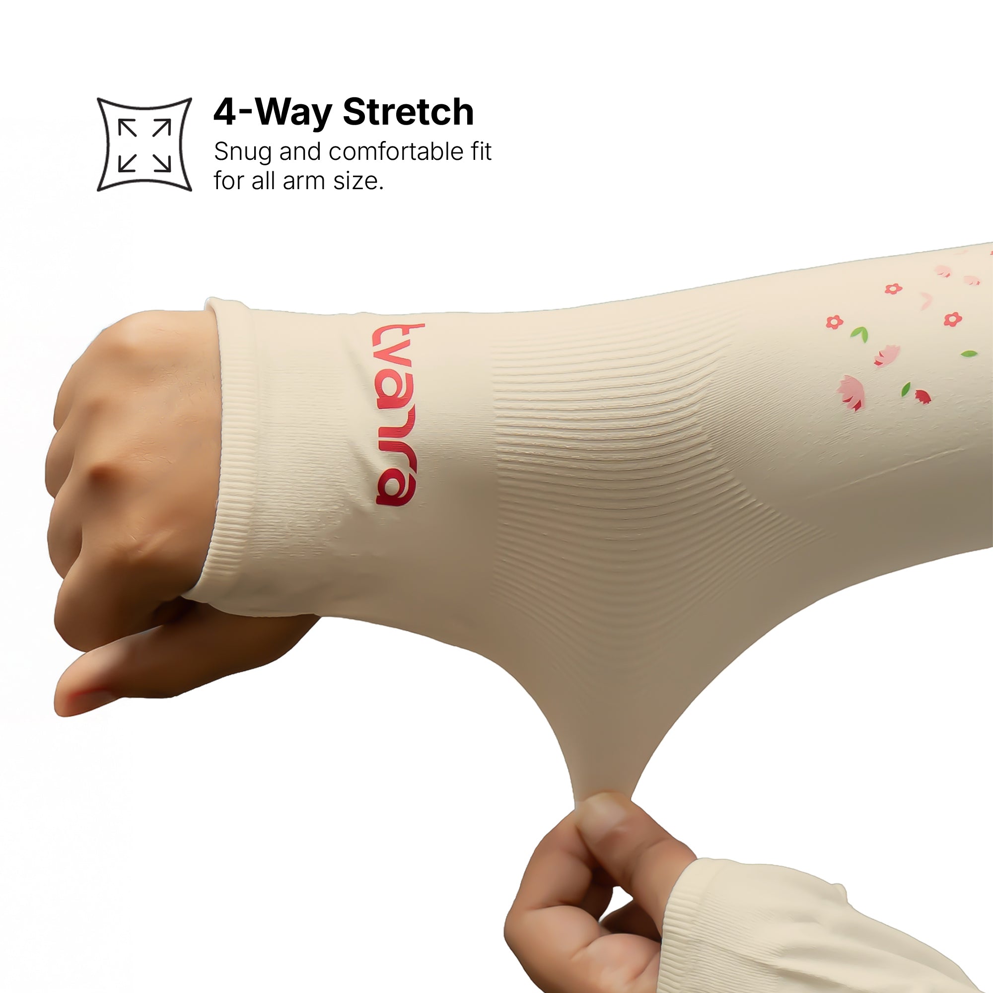 Full Arm Sleeves for Women | Petals Arm Sleeves - Skin