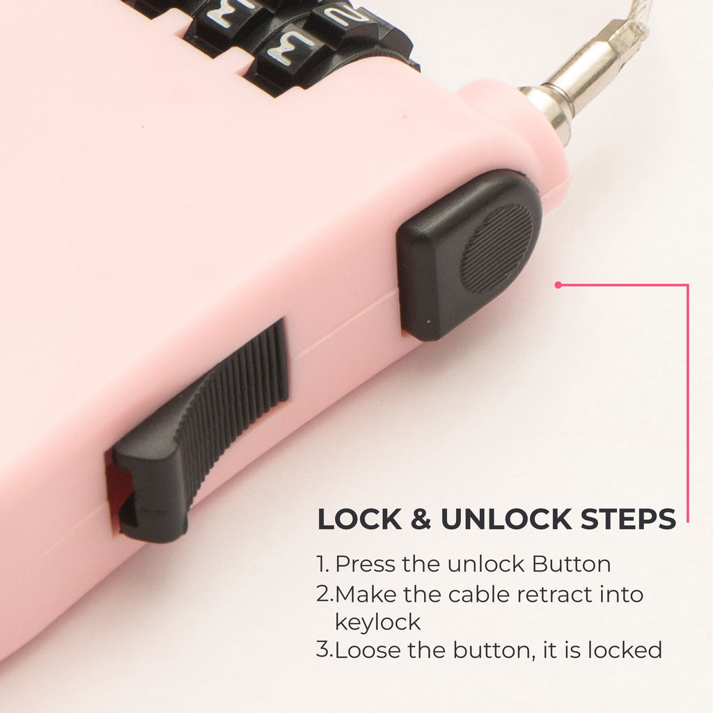 Padmaa Arm Sleeves + Secure Loop Helmet Lock Combo - Baby Pink