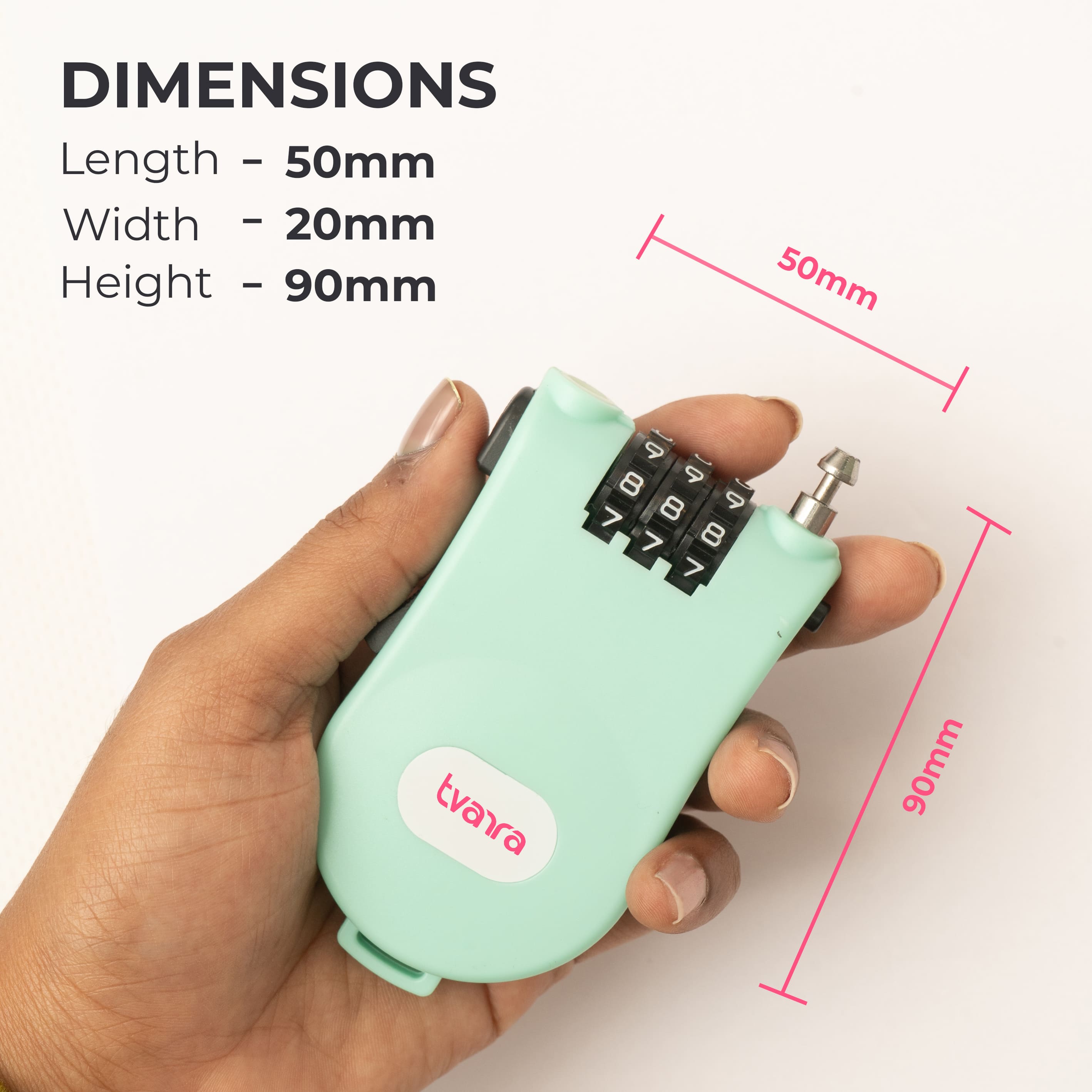 Tvarra Secure Loop Helmet Lock - Mint Green