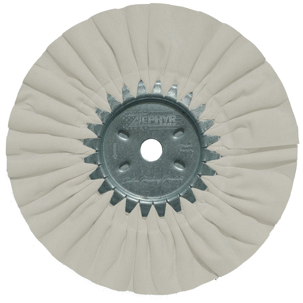 Zephyr Standard Airway Buffing Wheel, 8" - White Untreated/Finishing