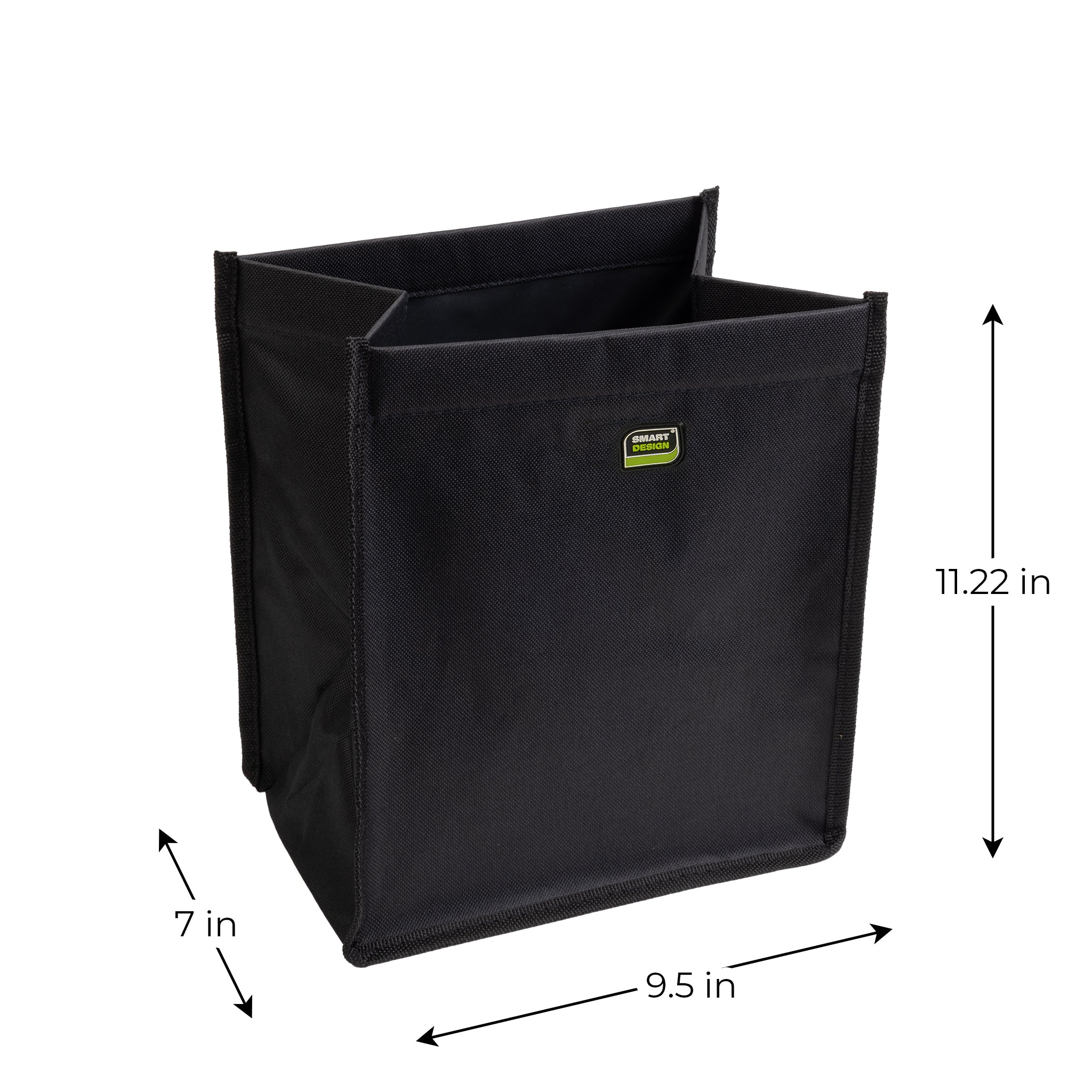 Vehicle Waste Bag with Adjustable Strap - Black