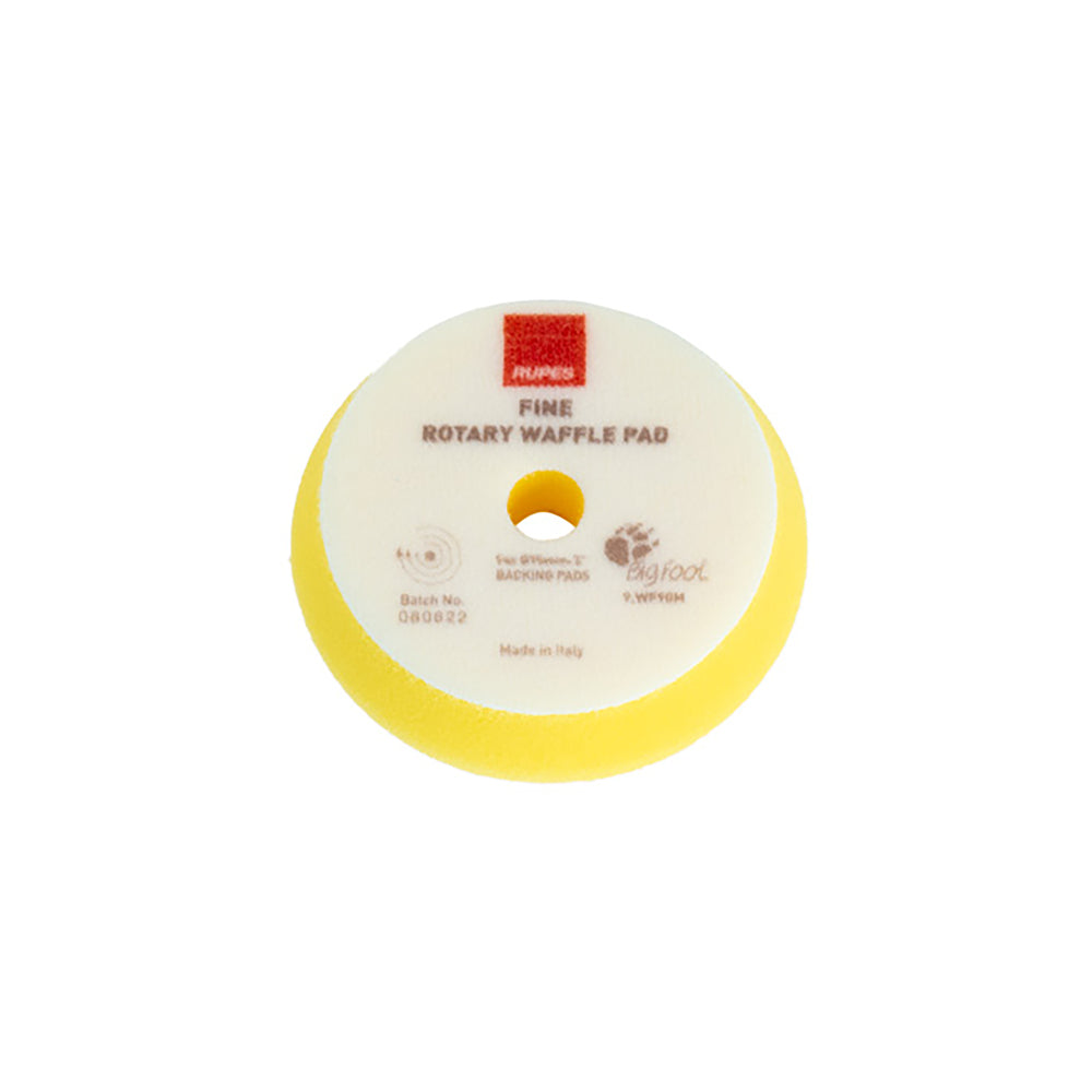 RUPES Rotary Waffle Fine Foam Polishing Pad, 9.WF90M - 3", Yellow