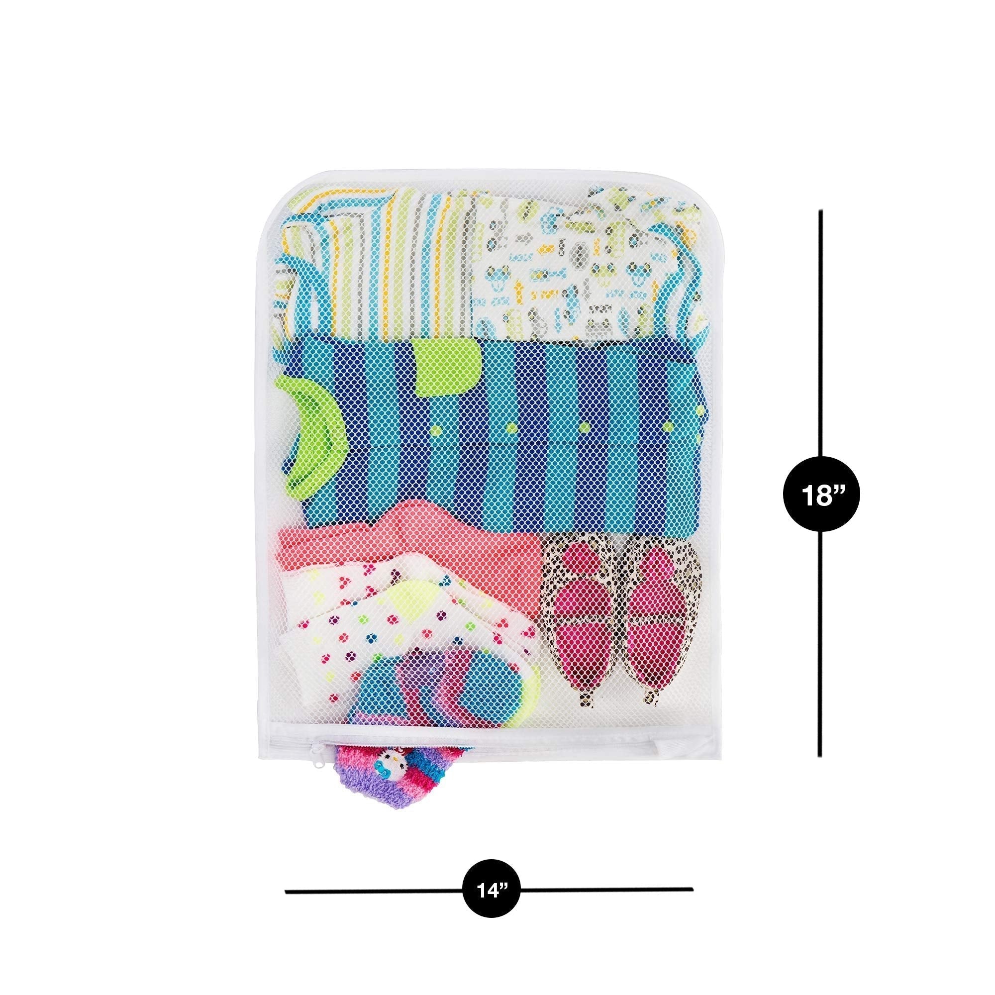 Wash Bag with Safety Zipper - 18 x 14 Inch