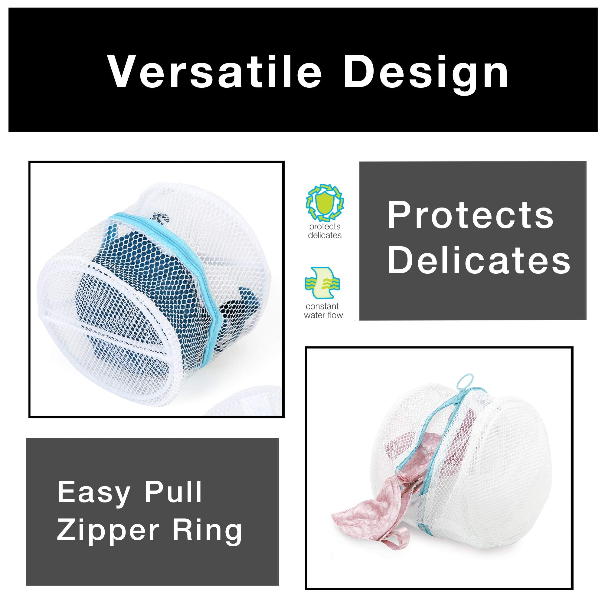 Wash Bag with Safety Zipper - 6.5 x 5.5 Inch
