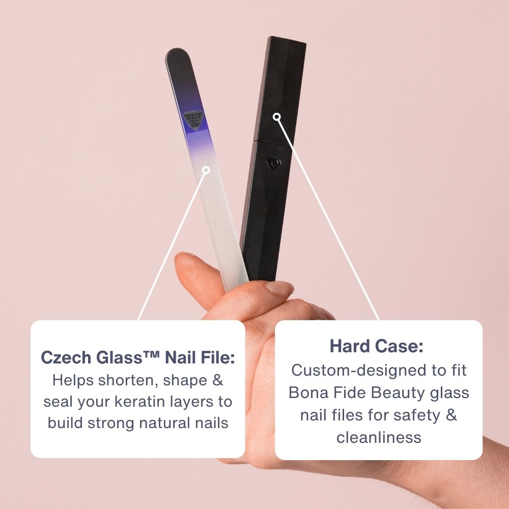 Single Czech Glass Nail File in Hard Case