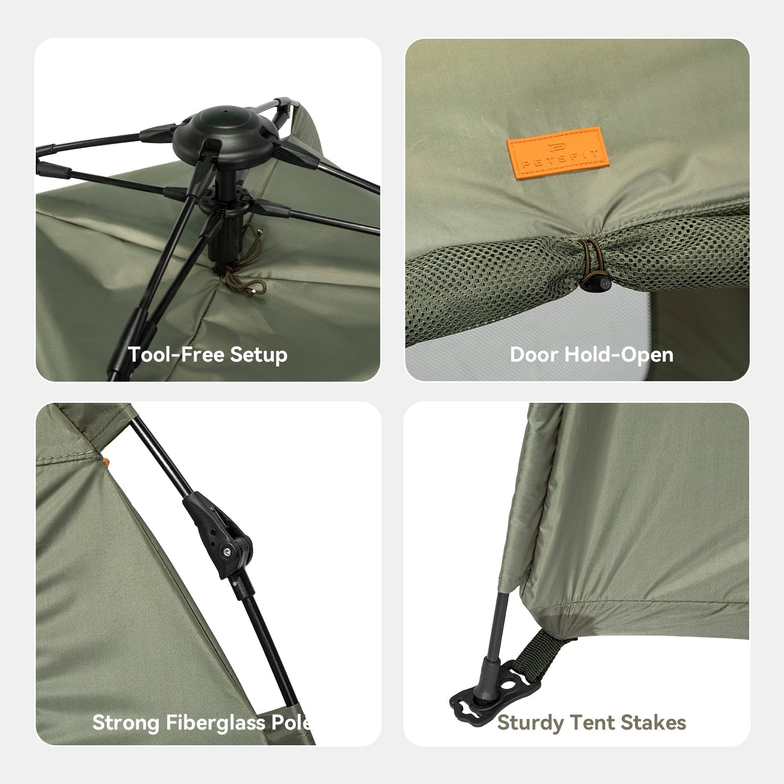 PETSFIT WILDPATH Pop-Up  Pet Tent with Zipper Door