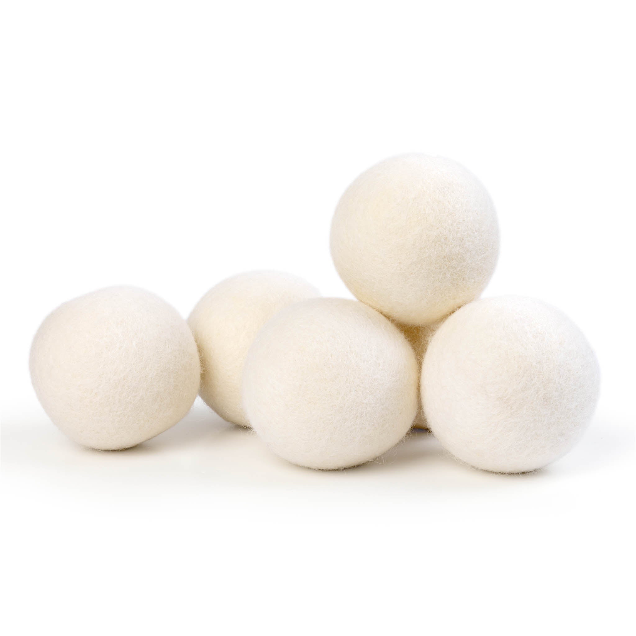 Wool Dryer Balls - Natural Eco Fabric Softener - Eliminates Wrinkles & Reduces Static (6 Pack)