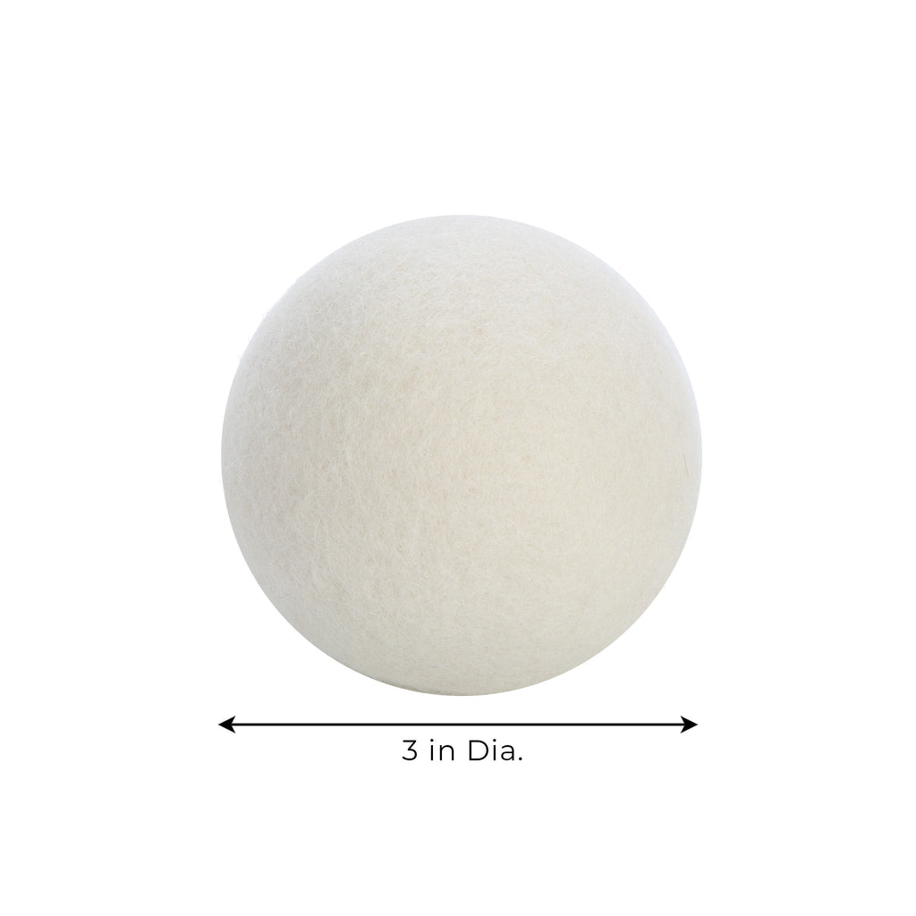 Wool Dryer Balls - Natural Eco Fabric Softener - Eliminates Wrinkles & Reduces Static (6 Pack)